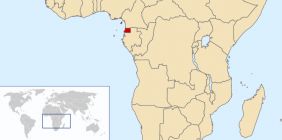 A situaci&oacute;n de Guinea Ecuatorial no mapa de &Aacute;frica