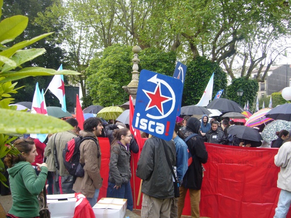 A manifestaci&oacute;n, a piques de sa&iacute;r da Alameda