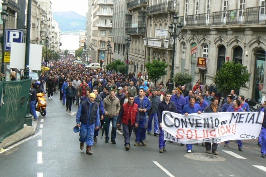 Mobilizaci&oacute;n do sector do metal